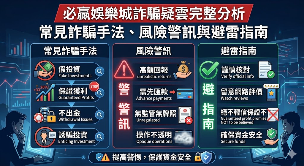 必贏娛樂城詐騙疑雲完整分析｜常見詐騙手法、風險警訊與避雷指南
